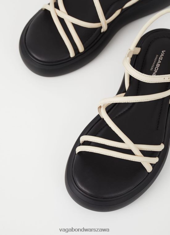 obuwie ecru skóra kobiety L0VBFR86 Vagabond sandały z blendy