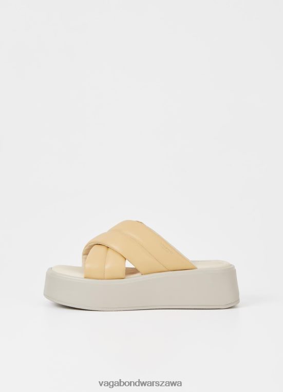 obuwie jasnożółta skóra kobiety L0VBFR61 Vagabond sandały Courtney