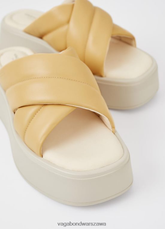 obuwie jasnożółta skóra kobiety L0VBFR61 Vagabond sandały Courtney