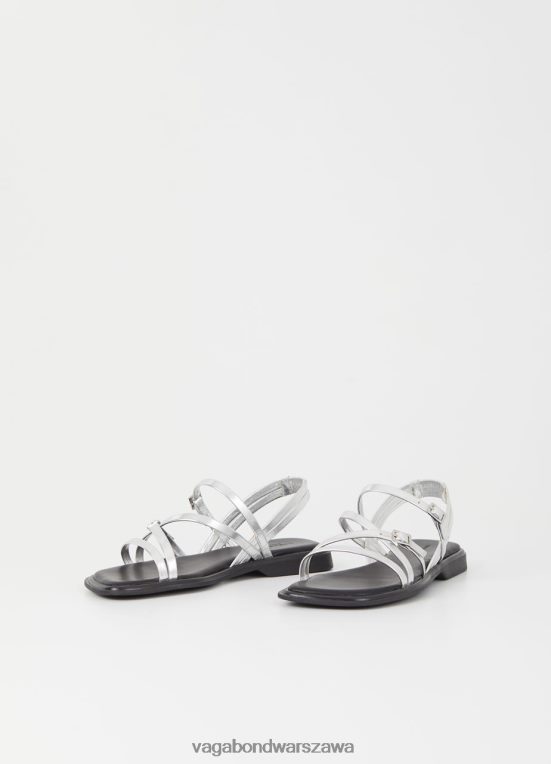 obuwie srebrna metaliczna skóra kobiety L0VBFR29 Vagabond Izzy sandały
