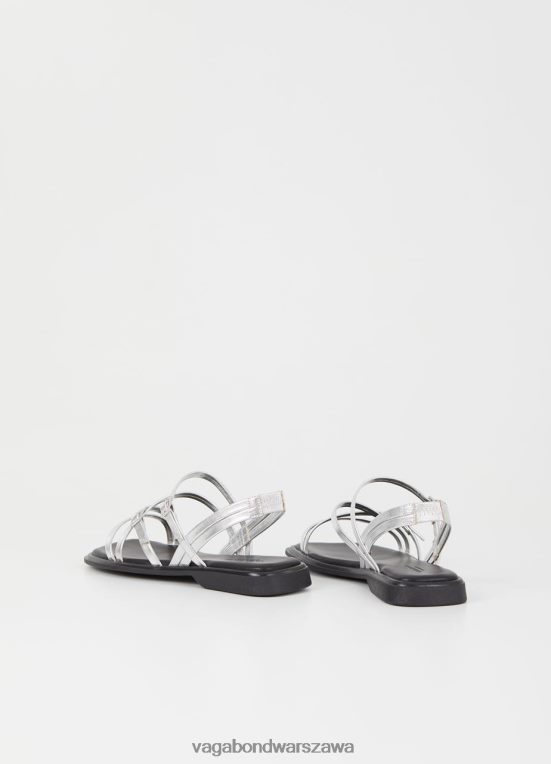 obuwie srebrna metaliczna skóra kobiety L0VBFR29 Vagabond Izzy sandały