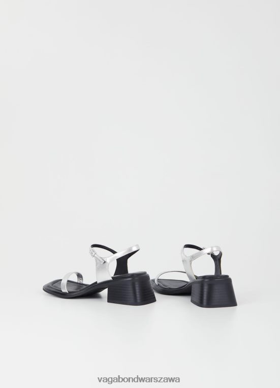 obuwie srebrna metaliczna skóra kobiety L0VBFR55 Vagabond Sandały Ines