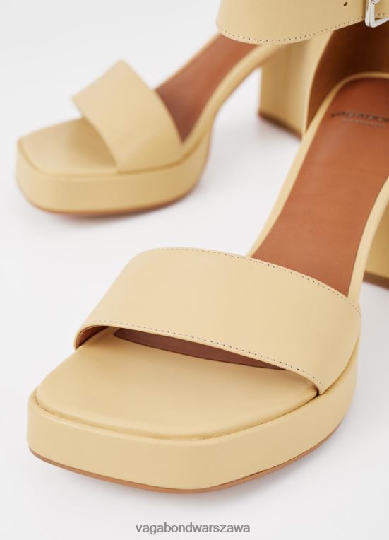 obuwie żółta skóra kobiety L0VBFR37 Vagabond Sandały Fiona