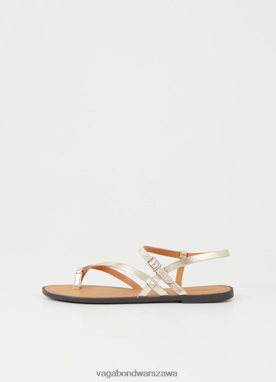 obuwie złota metaliczna skóra kobiety L0VBFR34 Vagabond sandały tia 2.0