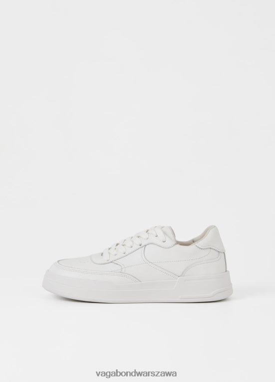 obuwie biała skóra kobiety L0VBFR166 Vagabond trampki seleny