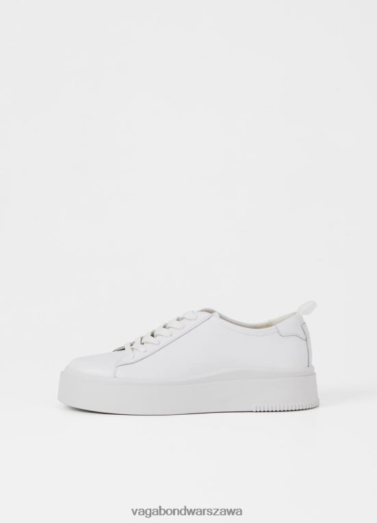 obuwie biała skóra kobiety L0VBFR169 Vagabond trampki Stacy