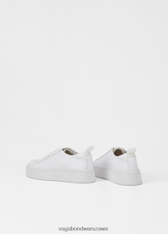 obuwie biała skóra kobiety L0VBFR169 Vagabond trampki Stacy