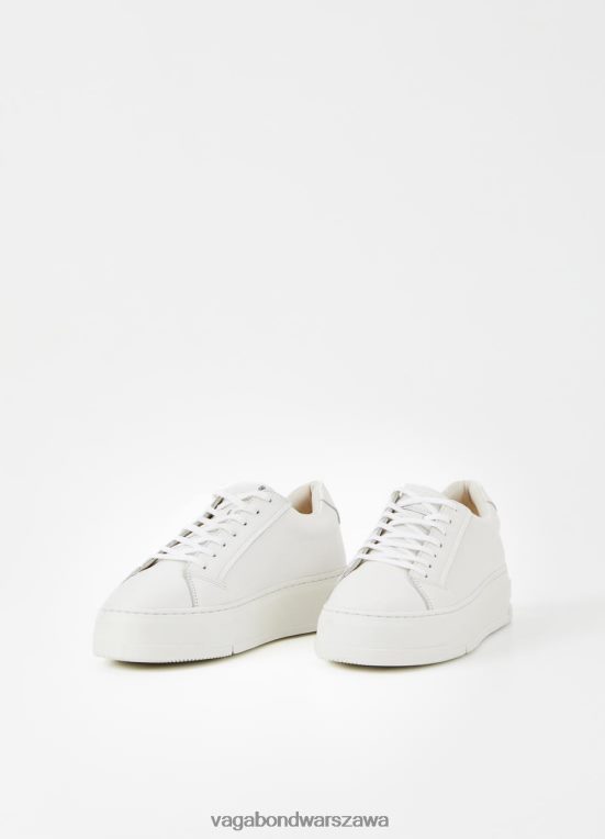 obuwie biała skóra kobiety L0VBFR170 Vagabond tenisówki judy