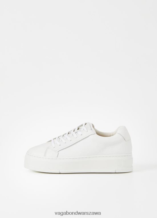 obuwie biała skóra kobiety L0VBFR170 Vagabond tenisówki judy
