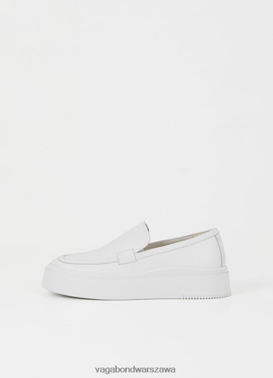 obuwie biała skóra kobiety L0VBFR176 Vagabond trampki Stacy