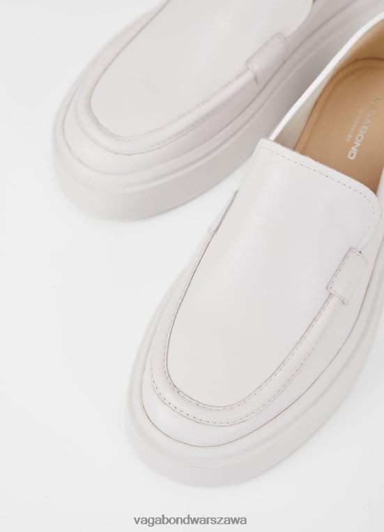 obuwie biała skóra kobiety L0VBFR176 Vagabond trampki Stacy