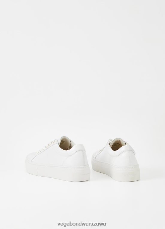 obuwie biała skóra kobiety L0VBFR177 Vagabond trampki na platformie Zoe