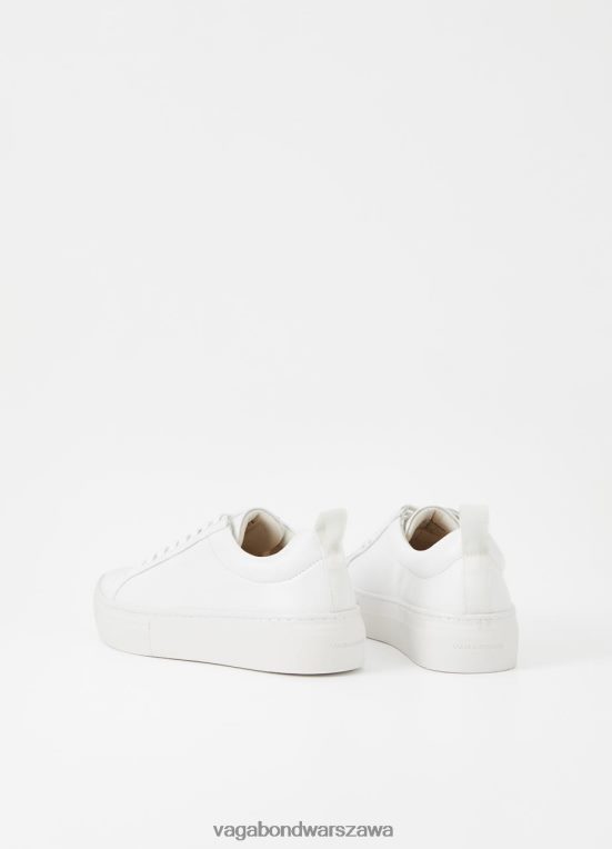 obuwie biała skóra kobiety L0VBFR178 Vagabond trampki na platformie Zoe