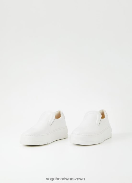 obuwie biała skóra kobiety L0VBFR184 Vagabond tenisówki judy