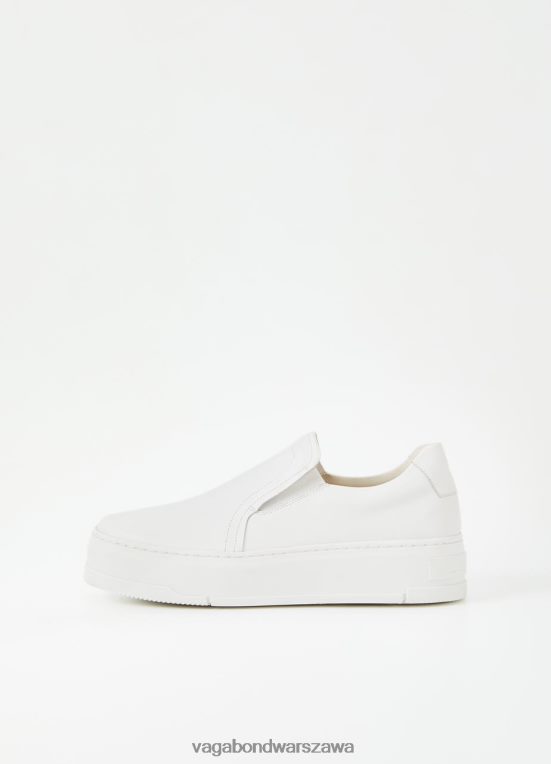 obuwie biała skóra kobiety L0VBFR184 Vagabond tenisówki judy