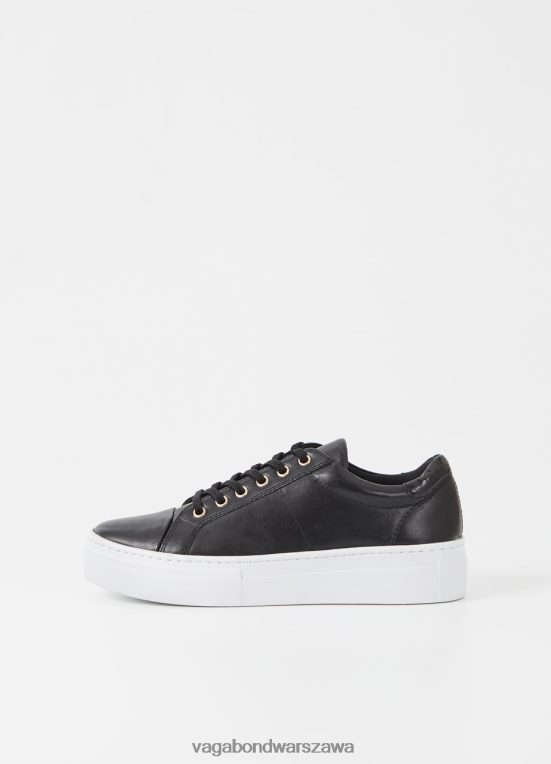 obuwie czarna skóra kobiety L0VBFR185 Vagabond trampki na platformie Zoe