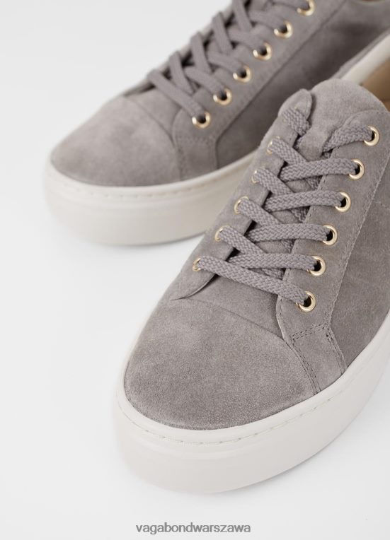 obuwie szary zamsz kobiety L0VBFR182 Vagabond trampki na platformie Zoe