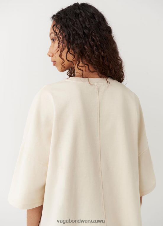 strój biaława tkanina kobiety L0VBFR260 Vagabond pudełkowa koszulka