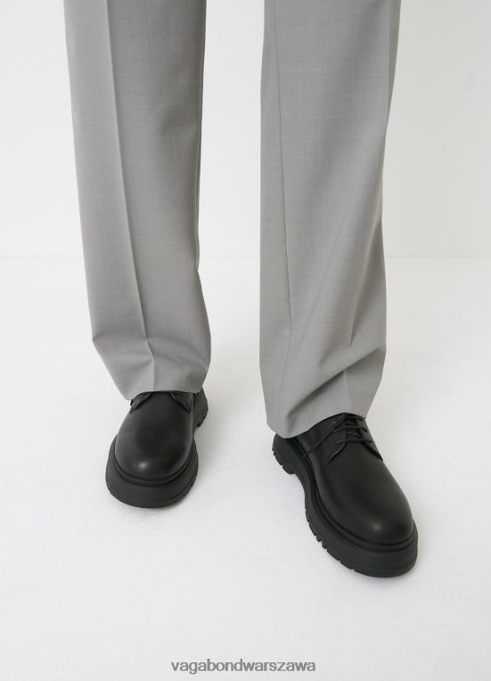 obuwie czarna skóra mężczyźni L0VBFR291 Vagabond Buty jeffa