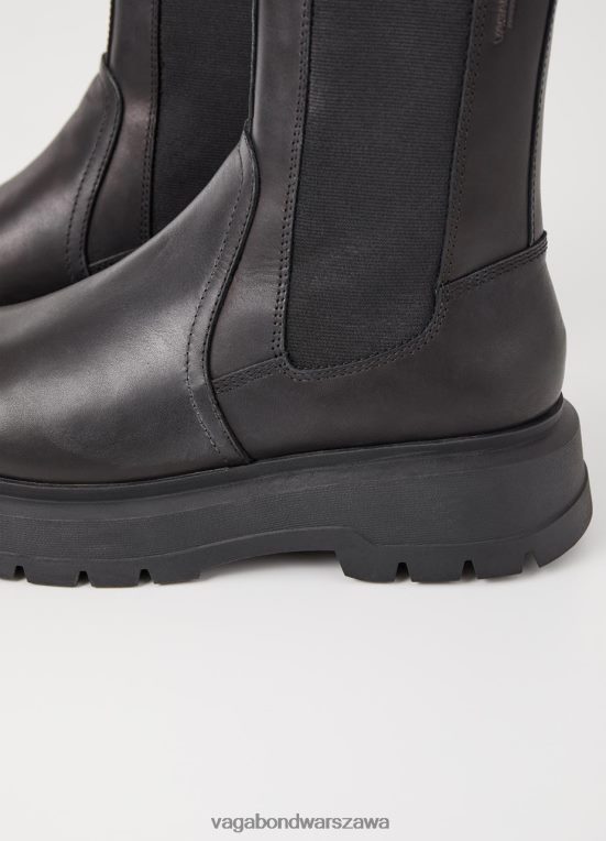 obuwie czarna skóra mężczyźni L0VBFR297 Vagabond Buty jeffa