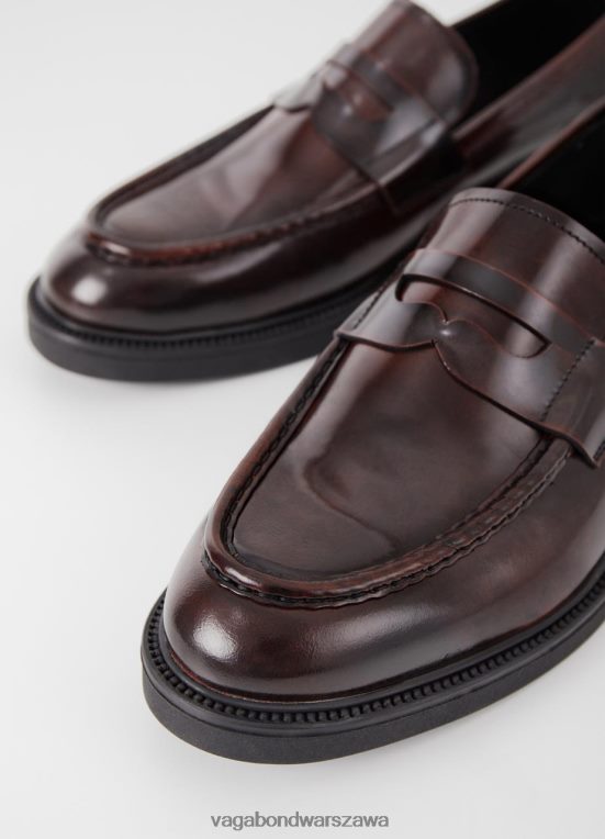 obuwie ciemnoczerwona polerowana skóra mężczyźni L0VBFR283 Vagabond mokasyny alex m