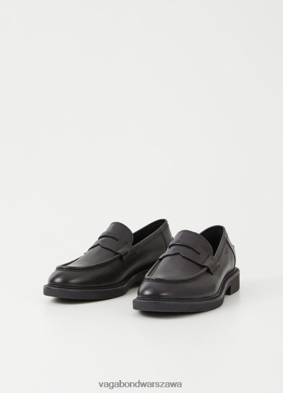obuwie czarna skóra mężczyźni L0VBFR278 Vagabond mokasyny alex m