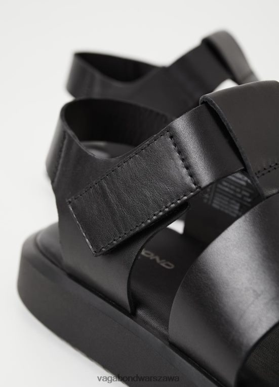 obuwie czarna skóra mężczyźni L0VBFR293 Vagabond Sandały Nate'a