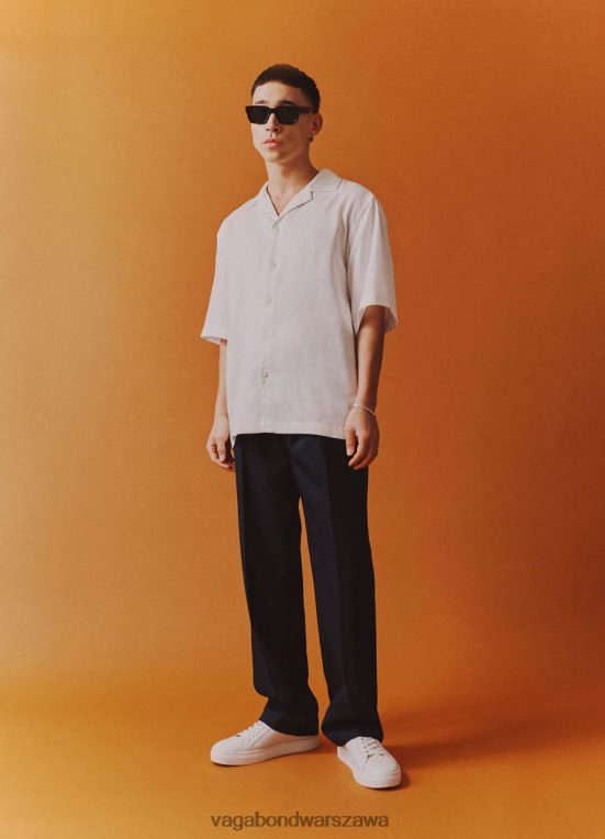 obuwie biała skóra mężczyźni L0VBFR262 Vagabond tenisówki Paul 2.0