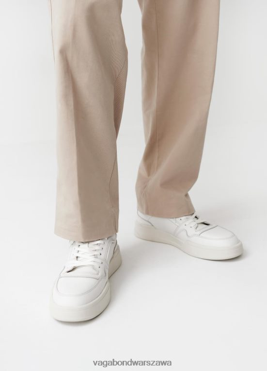 obuwie biała skóra mężczyźni L0VBFR267 Vagabond trampki cedrik